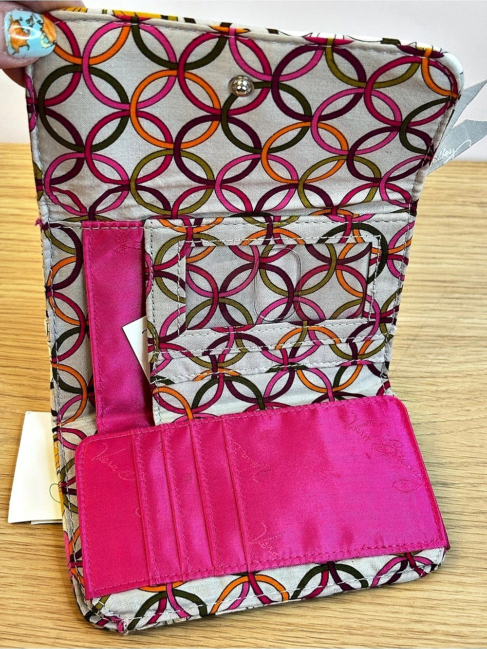 Vera Bradley Euro Wallet Retired "Tea Garden" pattern NWT - Picture 4 of 6